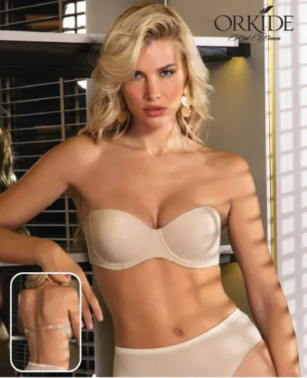Picture of Orkide 2850 Padded Back Transparent Strapless Bra