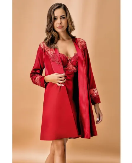 Picture of Nurteks 5384 Satin Nightgown Set