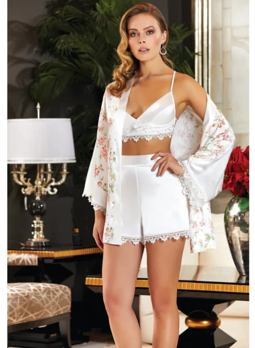 Jeremi 3080 Saten Dörtlü Pijama Takım resmi