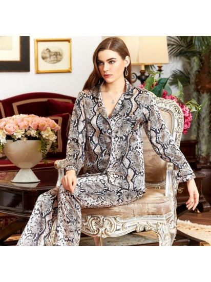 Jeremi Saten Pijama Takım 3030 resmi