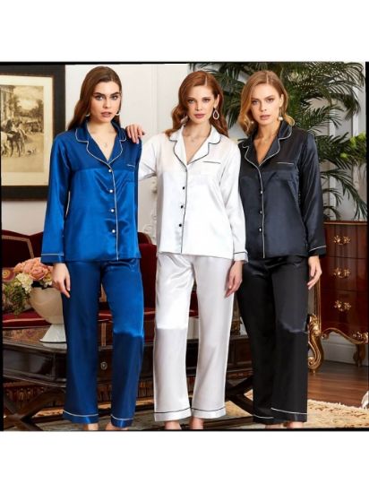 Jeremi Saten Pijama Takım 6526 resmi