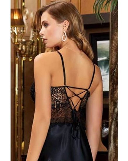 Image de Jeremi 3227 Ensemble De Robe De Nuit En Satin
