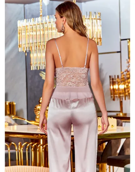 Picture of Jeremi 4022-4 Satin 3 Pcs Pajamas Set