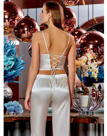 Picture of Jeremi 4025-2 Satin 3 Pcs Pajamas Set