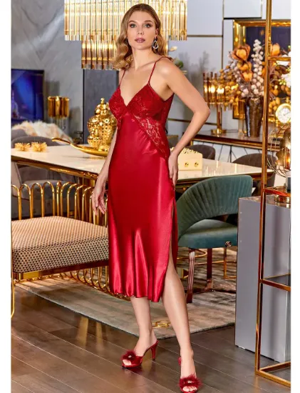 Image de Ensemble De Chemise De Nuit En Satinée 6 Pièces Jeremi S280
