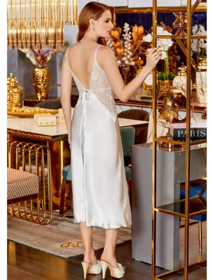 Image de Ensemble De Chemise De Nuit En Satinée 6 Pièces Jeremi S280-3