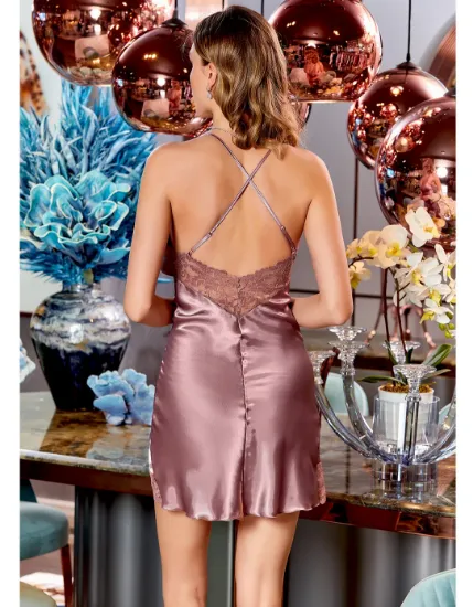 Image de Ensemble De Chemise De Nuit En Satinée 6 Pièces Jeremi S295