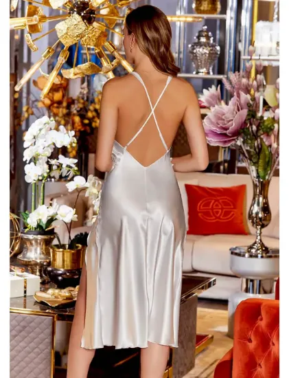 Image de Ensemble De Chemise De Nuit En Satinée 6 Pièces Jeremi S330