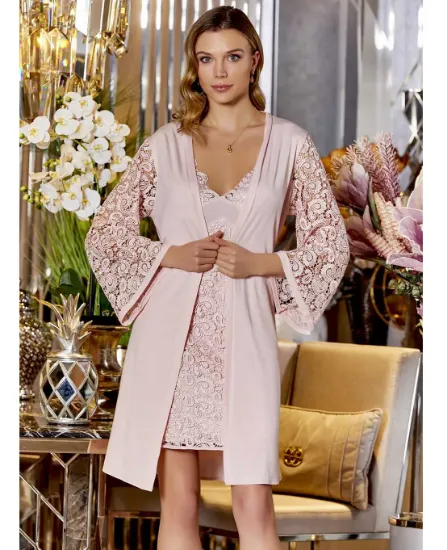Image de Ensemble De Chemise De Nuit En Viscose 6 Pièces Jeremi K135-2