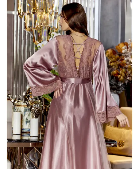 Picture of Jeremi S315-2 6 Pcs Satin Nightwear Set