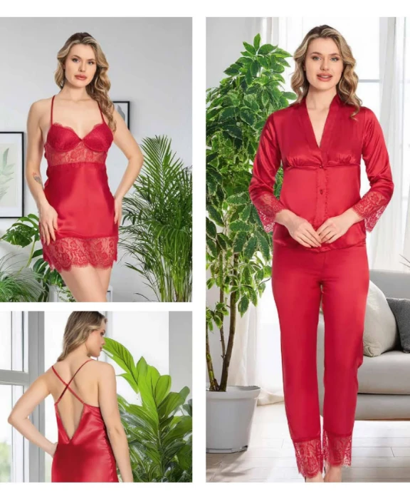 Jeremi S370-3 Saten 6'lı Çeyiz Seti resmi