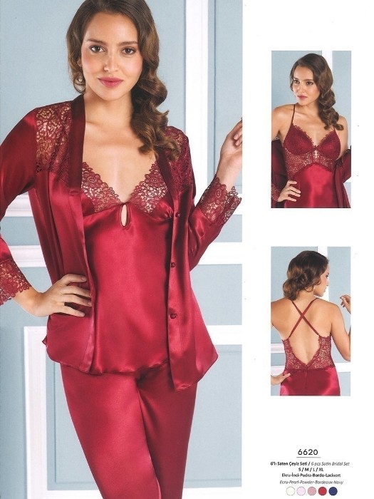 Pierre Cardin 6620 Saten Altılı Çeyiz Seti resmi
