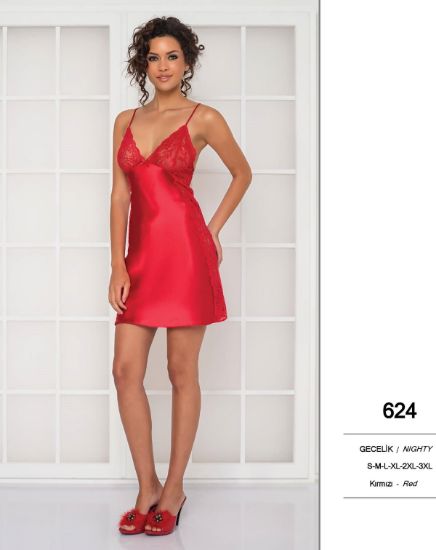 Pierre Cardin 624 Saten Dantel Gecelik resmi