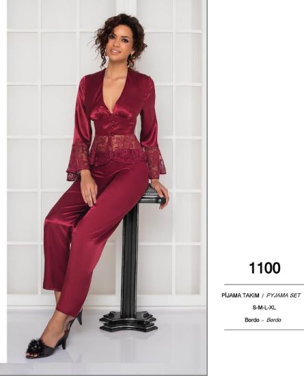 Pierre Cardin 1100 Saten Pijama Takım resmi
