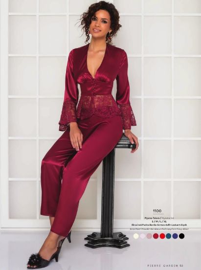 Pierre Cardin 1100 Saten Pijama Takım resmi