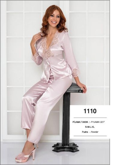 Pierre Cardin 1110 Saten Pijama Takım resmi