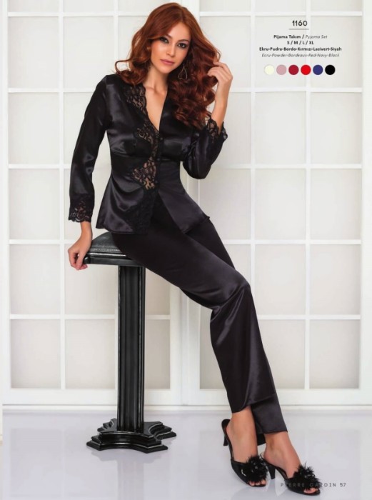 Pierre Cardin 1160 Saten Pijama Takım resmi