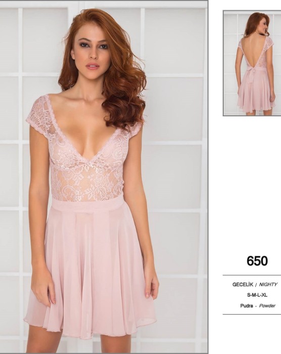 Pierre Cardin 650 Dantelli Gecelik resmi