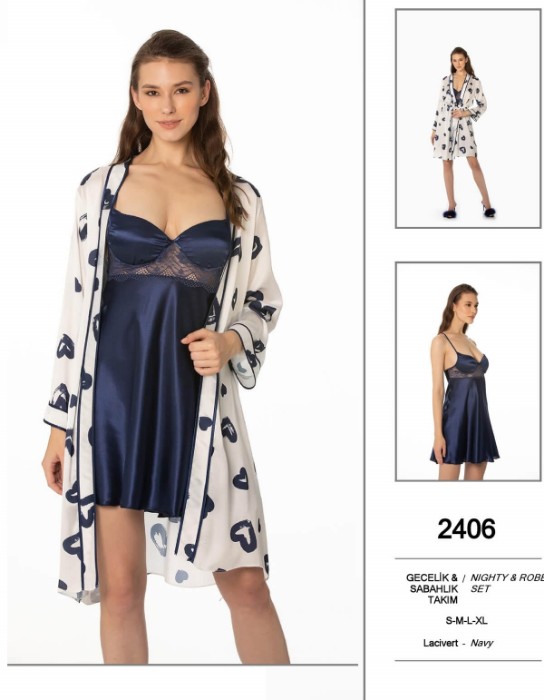 Pierre Cardin 2406-2 Gecelik Sabahlık Takım resmi