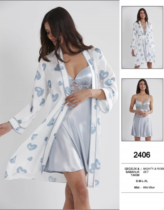 Pierre Cardin 2406-3 Gecelik Sabahlık Takım resmi