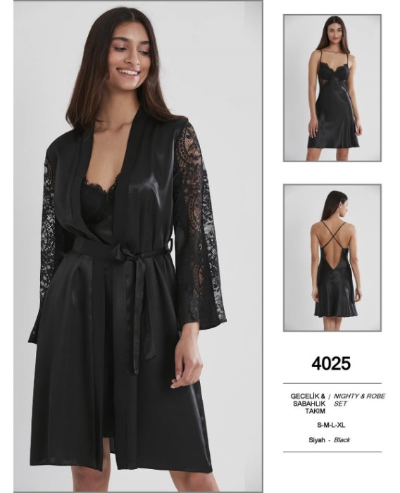 Pierre Cardin 4025-8 Gecelik Sabahlık Takım resmi