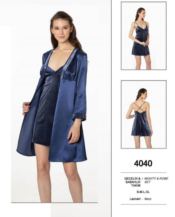 Pierre Cardin 4040-2 Gecelik Sabahlık Takım resmi