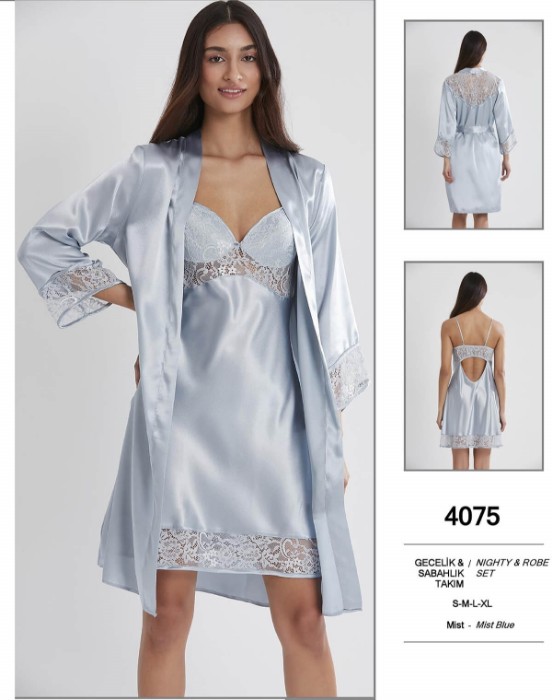 Pierre Cardin 4075-3 Gecelik Sabahlık Takım resmi