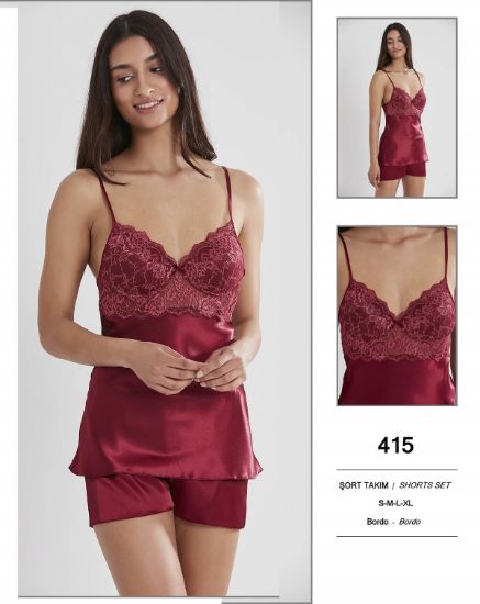 صورة Pierre Cardin 415-2 Satin Shorts Set
