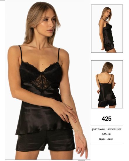 صورة Pierre Cardin 425-5 Satin Shorts Set