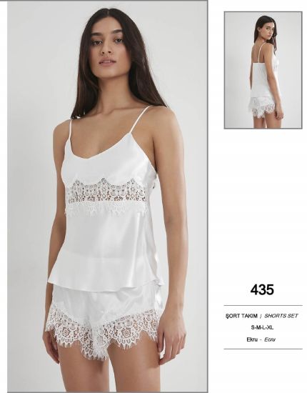 صورة Pierre Cardin 435-2 Satin Shorts Set