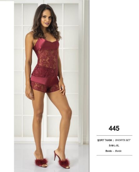 Picture of Pierre Cardin 445 Satin Shorts Set