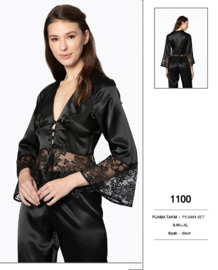 Pierre Cardin 1100-3 Saten Pijama Takım resmi