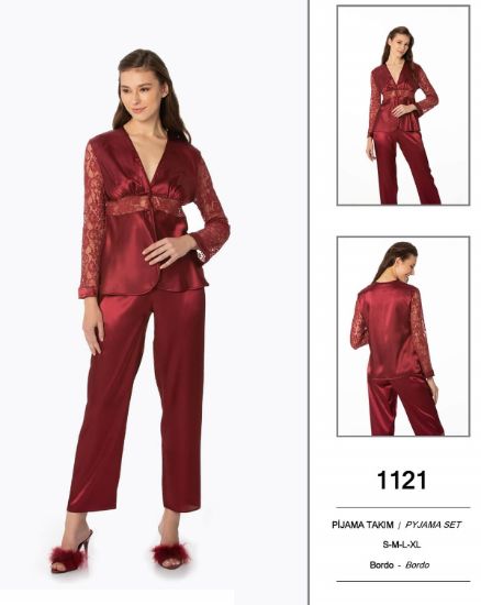 Pierre Cardin 1121-2 Saten Pijama Takım resmi