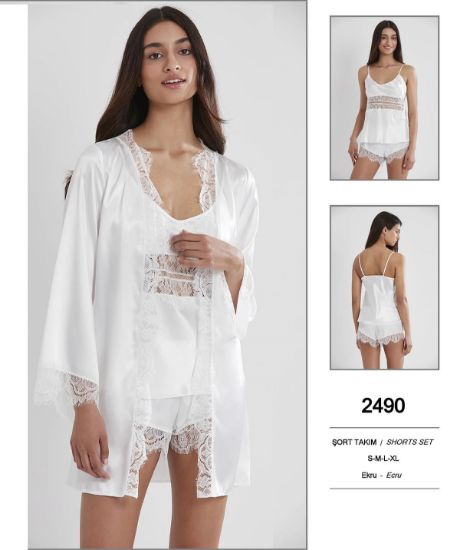 Pierre Cardin 2490-2 Saten Üçlü Şort Takım resmi