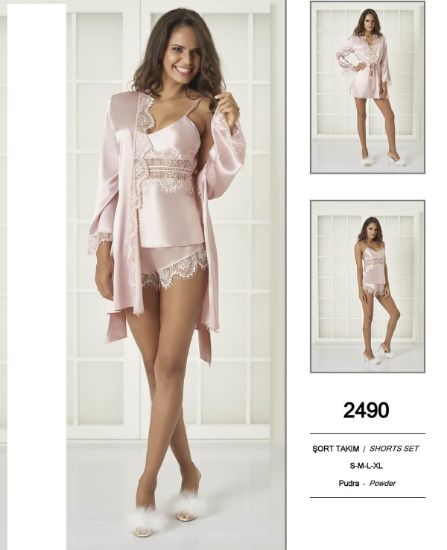 Pierre Cardin 2490-5 Saten Üçlü Şort Takım resmi