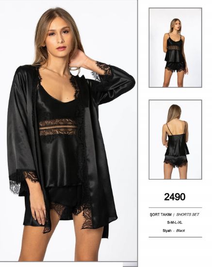 Pierre Cardin 2490-7 Saten Üçlü Şort Takım resmi