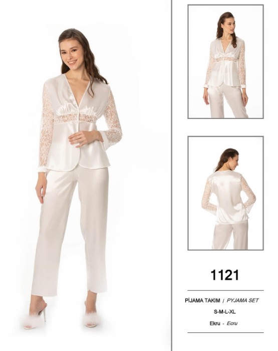 Pierre Cardin 1121-3 Saten Pijama Takım resmi