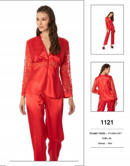 Pierre Cardin 1121-4 Saten Pijama Takım resmi