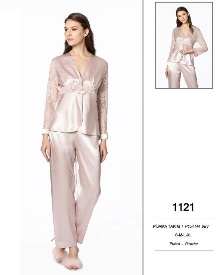 Pierre Cardin 1121-6 Saten Pijama Takım resmi
