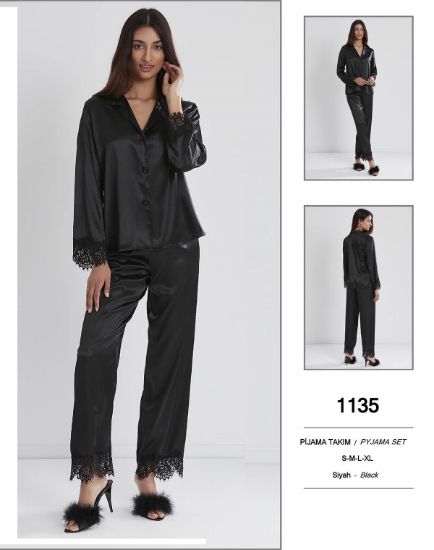 Pierre Cardin 1135 Saten Pijama Takım resmi