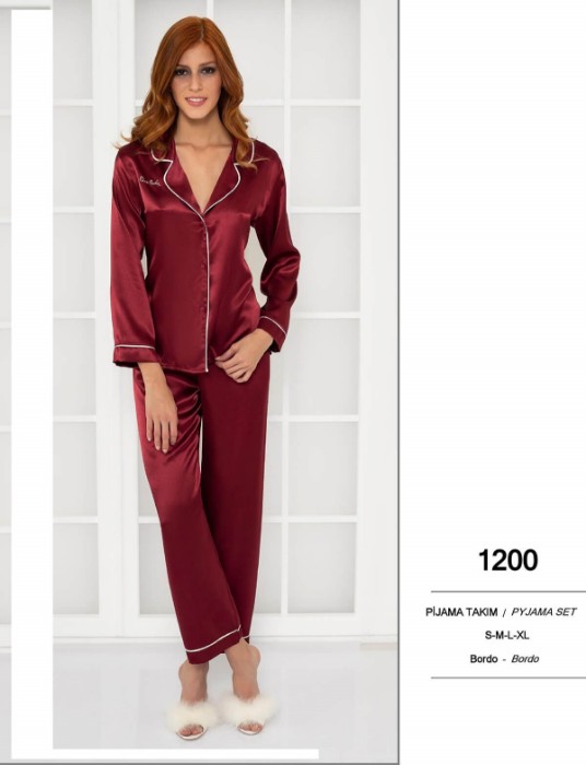 Pierre Cardin 1200 Saten Pijama Takım resmi