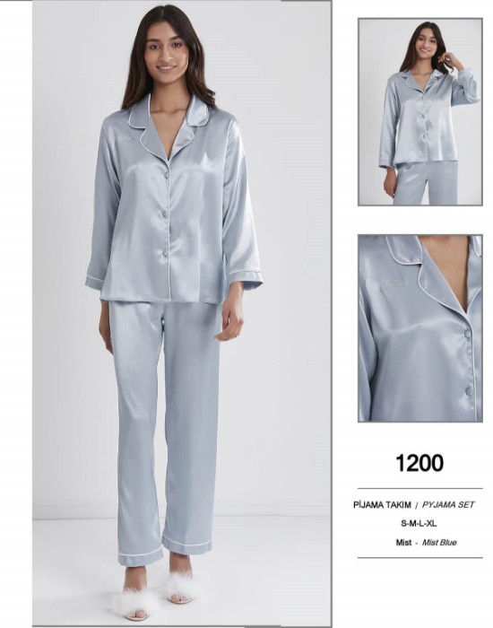 Pierre Cardin 1200-4 Saten Pijama Takım resmi