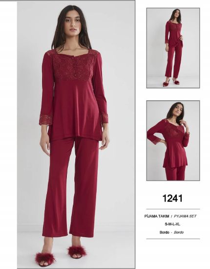 Pierre Cardin 1241 Saten Pijama Takım resmi
