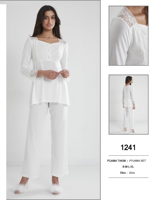 Pierre Cardin 1241-2 Saten Pijama Takım resmi