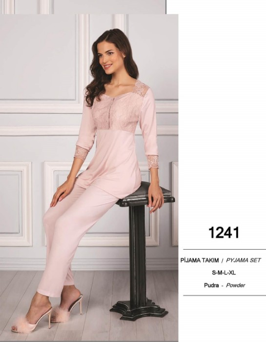 Pierre Cardin 1241-4 Saten Pijama Takım resmi