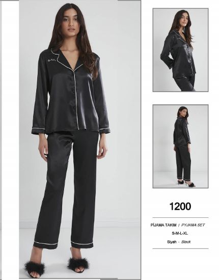 Pierre Cardin 1200-7 Saten Pijama Takım resmi
