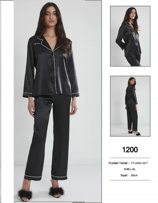 Pierre Cardin 1200-7 Saten Pijama Takım resmi