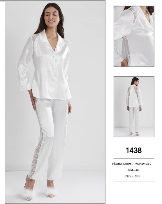 Pierre Cardin 1438-2 Saten Pijama Takım resmi