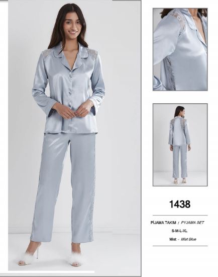 Image de Ensemble Pyjama En Dentelle Satinée Pierre Cardin 1438-3