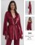 Picture of Pierre Cardin 2040 Satin Lace Pajamas Set With Dressing Gown